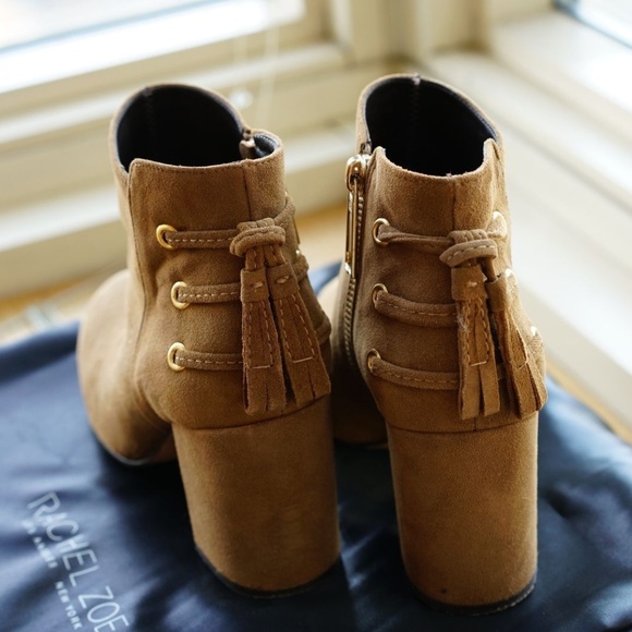 🆕 Rachel Zoe Ankle Boots Heels Brown Suede US 5 M - Picture 4 of 8